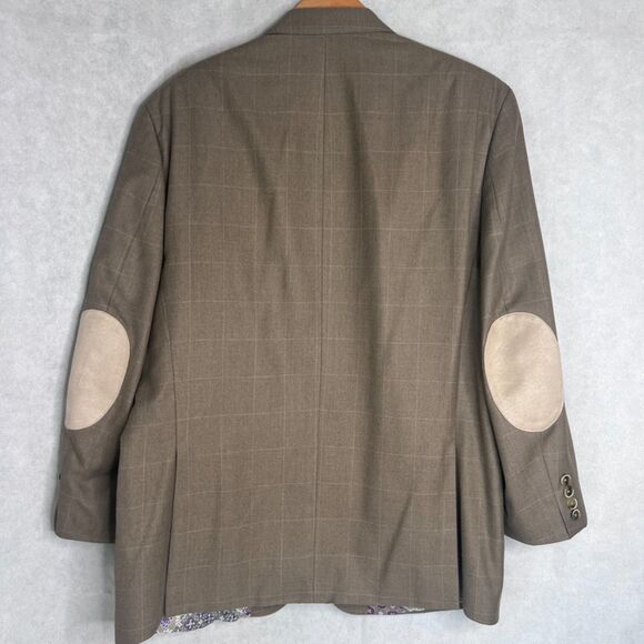 Van Heusen Studio Elbow Patch 2 Button Single Breasted Blazer Sport Coat Sz 44R - Picture 2 of 9